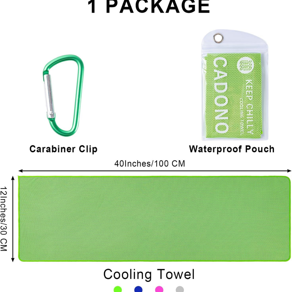 Cooling Towels - 4 Pack Microfiber Chilly Towels for Sports & Outdoors