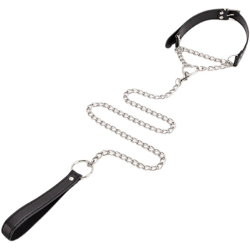 Adjustable Toy Collar with Traction Chain for Play and Training