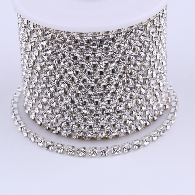 Rhinestone Chain for Jewelry Making and Craft Decor - Silver & Platinum Variants
