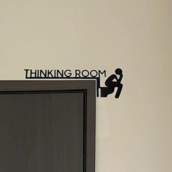 Marble Style Funny Metal Sign for Bathroom Wall Decor