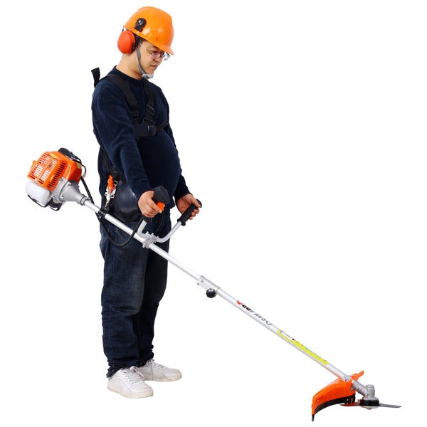 52cc Gasoline Lawn Mower with 2-in-1 Function, 10-inch Cutting Width, Rubber Handle