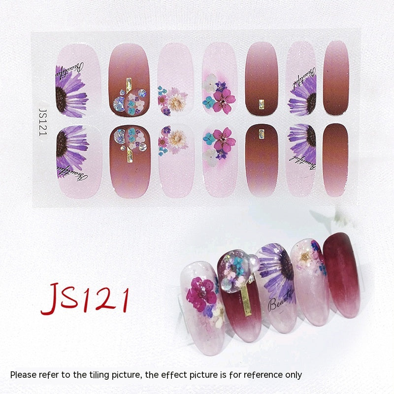 3D Crystal Nail Art Sticker Set - Crystal Glass Nail Film for Manicure