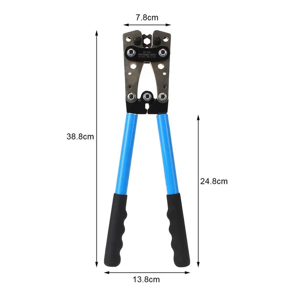 Copper Terminal Crimping Pliers Set with Assorted Ring Terminals - 60 pcs