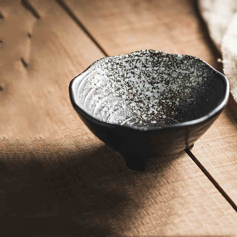 Japanese Style Ceramic Sauce Plate Small Dipping Bowl Vintage Tableware