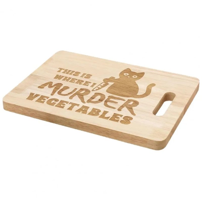 Wall-Mounted Black Cat Shape Cutting Board - Portable Kitchen Tool, Rounded Rectangle 30x22cm