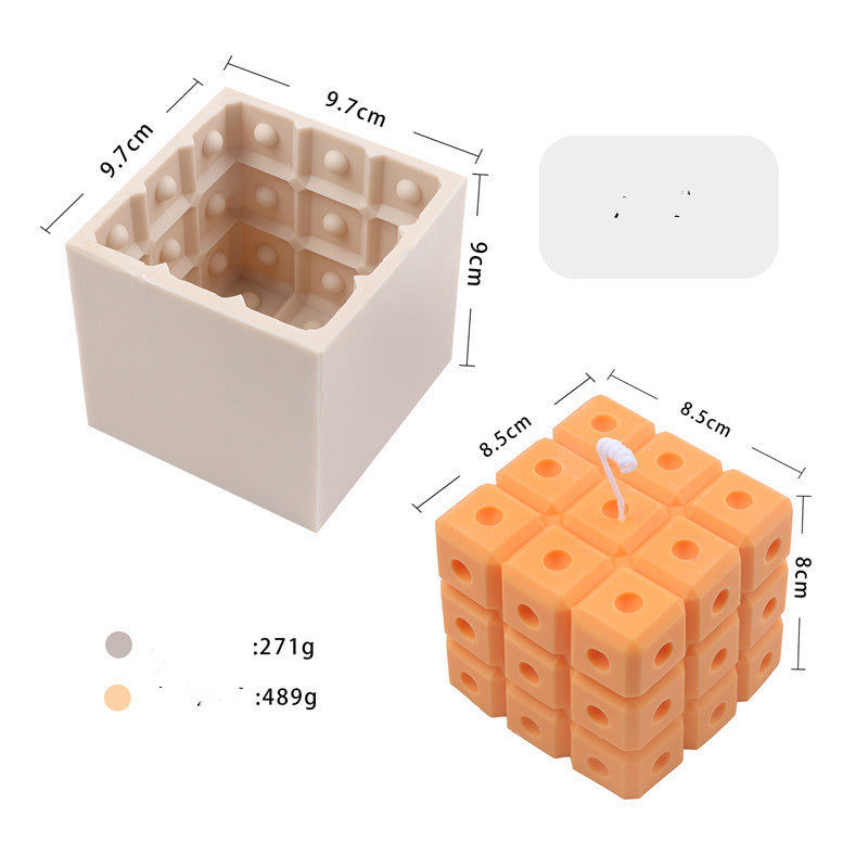 Square Dice Candle Mold Silicone for Handmade Aromatherapy Candles