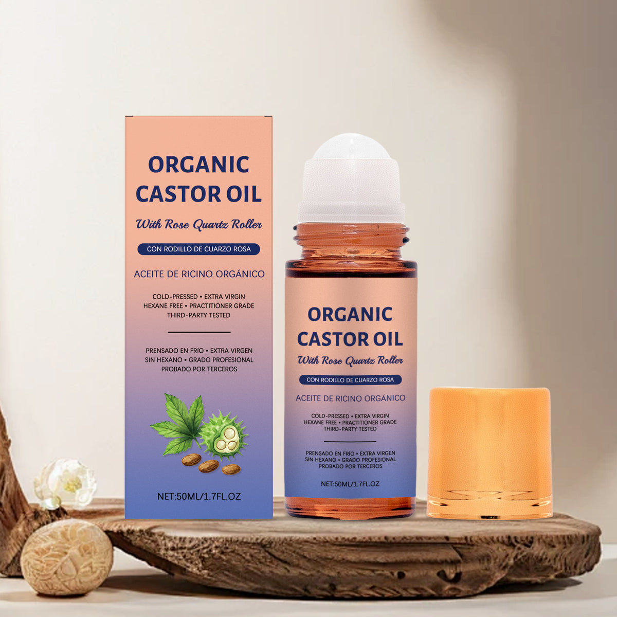 Castor Oil Massage Roller - 50ml