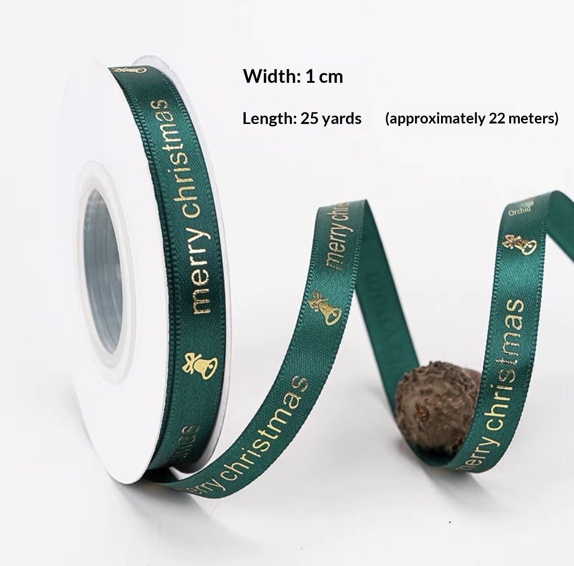 Christmas Ribbon for Gift Wrapping and Cake Decoration - 25 Yards