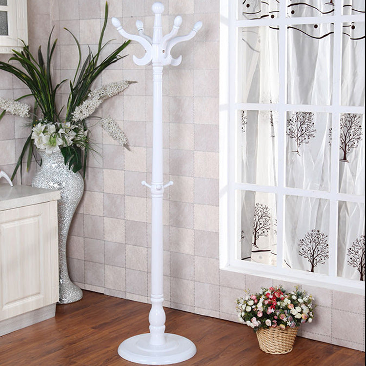 Solid Wood Coat Rack with Vertical Hanging Hooks - Modern Home Storage