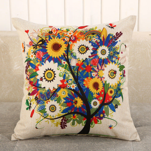 Decorative Cartoon Print Pillow Covers & Cushions for Sofa Bed Bedroom
