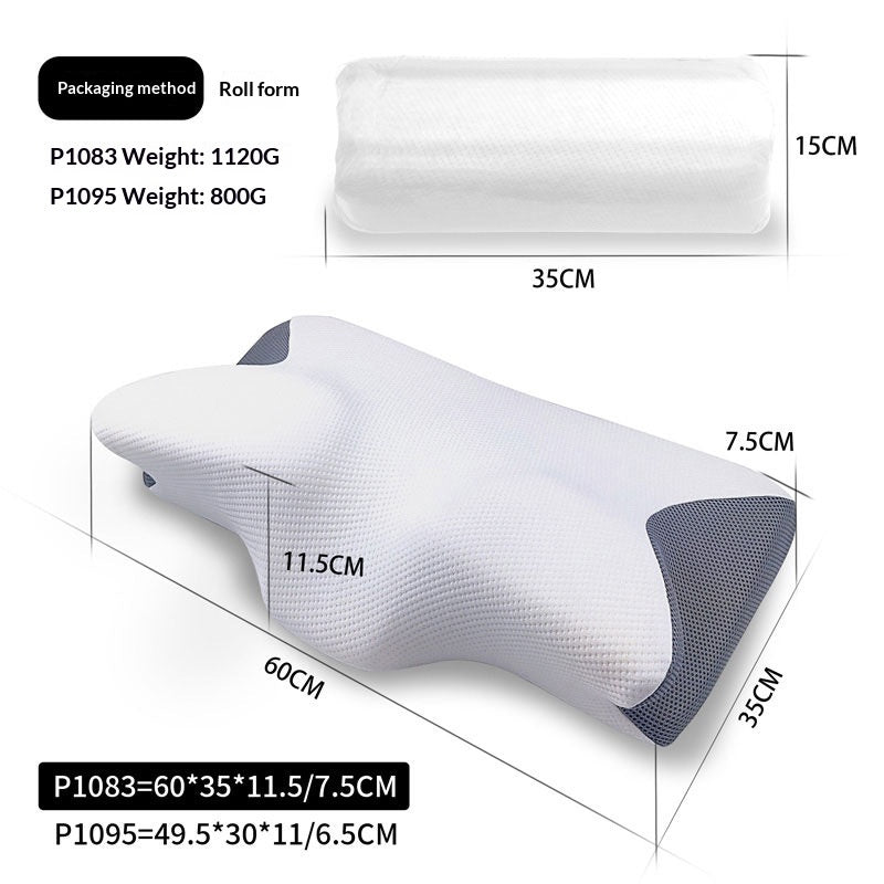 Slow Rebound Memory Foam Neck Pillow - Supportive Travel & Office Cushion