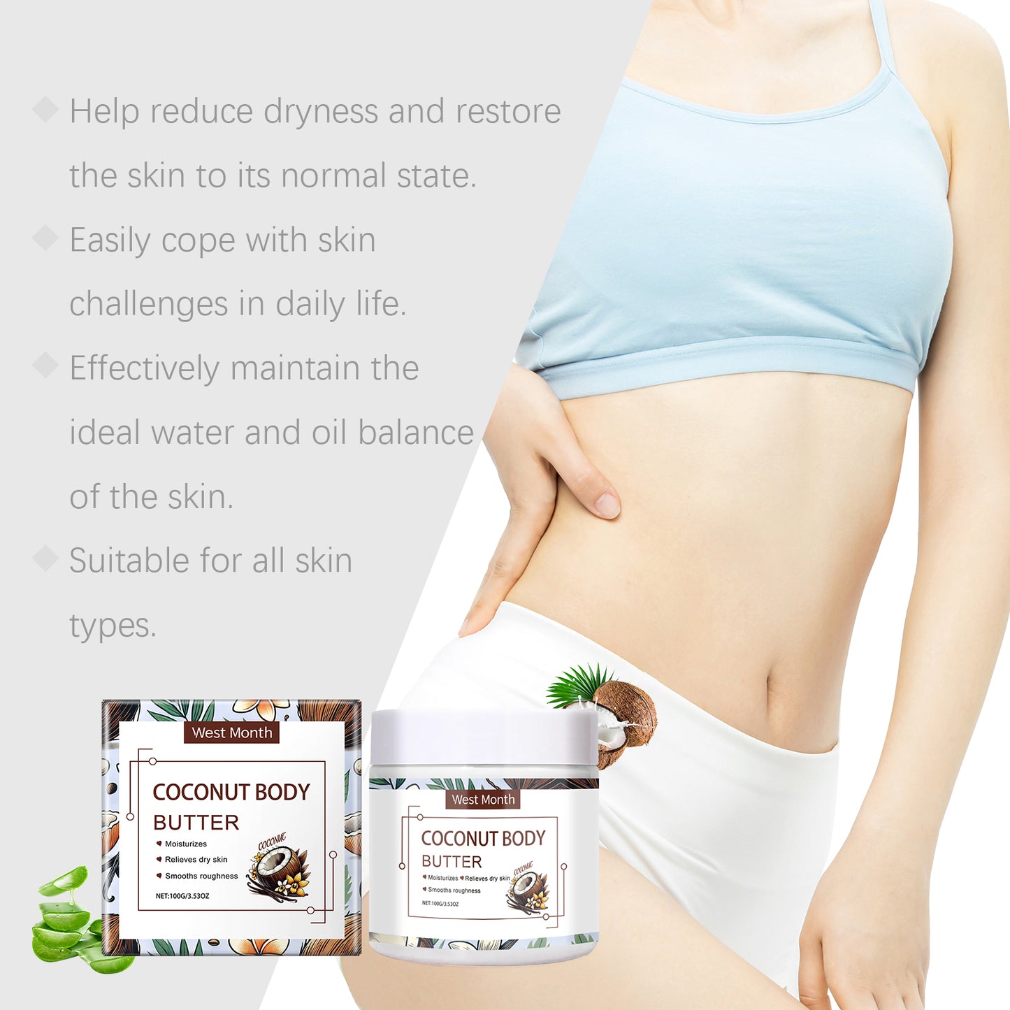 Moisturizing Shea Butter Body Cream - Deep Hydration for Rough, Dull Skin