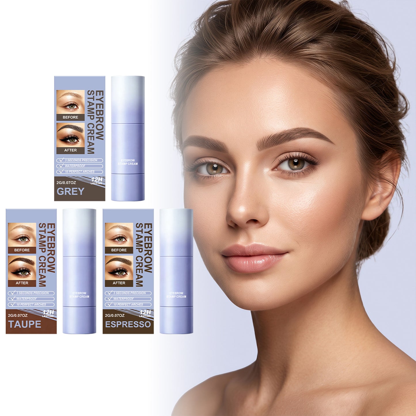 Natural 3D Eyebrow Touch-Up Makeup Gel - Brow Styling & Definition
