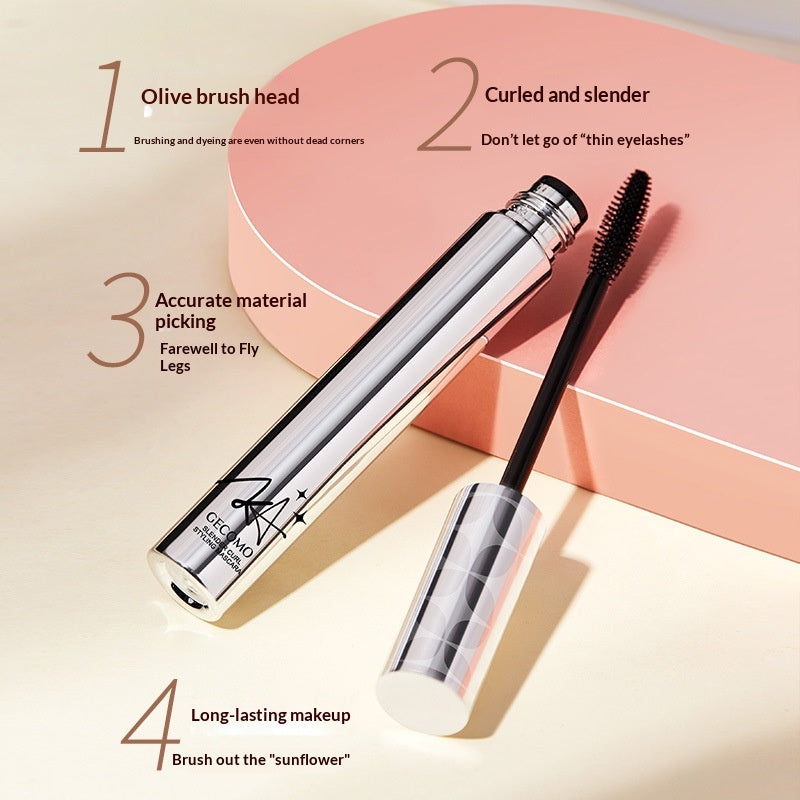 Waterproof Voluminous False Eyelashes - Curling & Lengthening Mascara, Natural Curl, Quick-Drying
