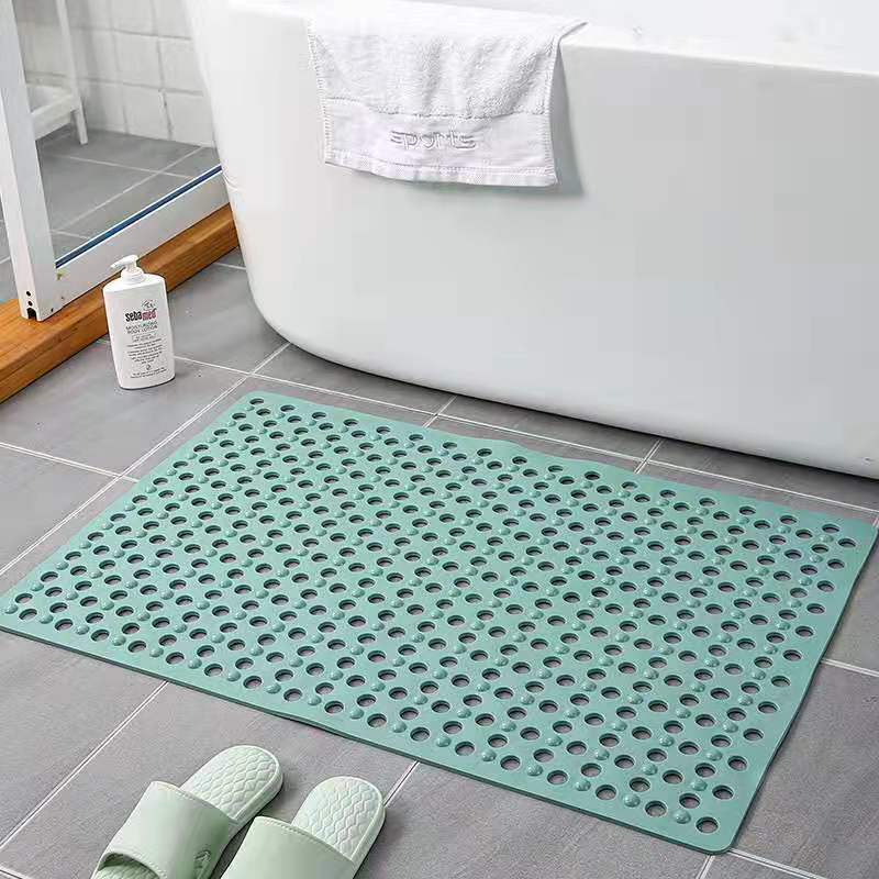 Large Waterproof Non-Slip Bathroom Mat with Suction Cups and Drainage Holes
