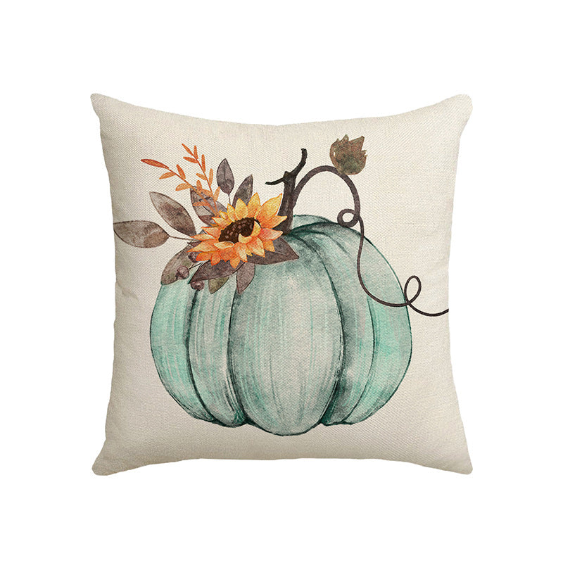 Fall Pumpkin Throw Pillow Covers 18x18 Inch Autumn Thankful Grateful Decor Set