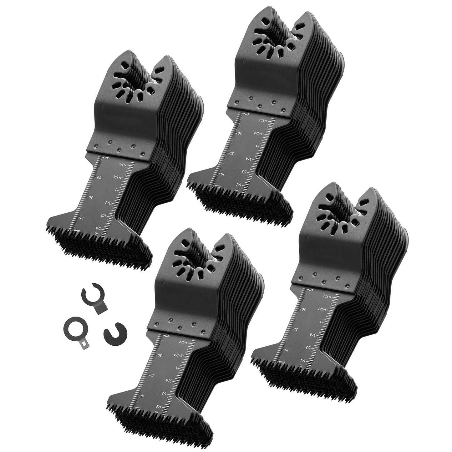 60PCS Oscillating Saw Blades Japanese Teeth - Universal Quick Release Multi Tool Blades for Wood Plastic PVC