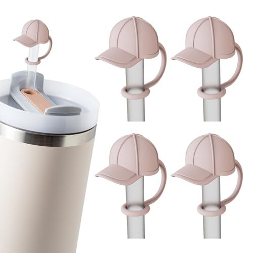 40 Oz Glass Straw Cover Set - Heavy Duty Plastic Protectors for Drinks