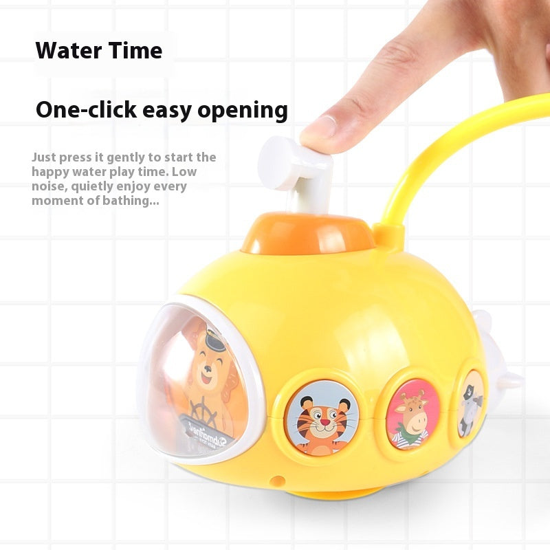 Electric Bath Water Spray Toy Submarine Water Play Accessory