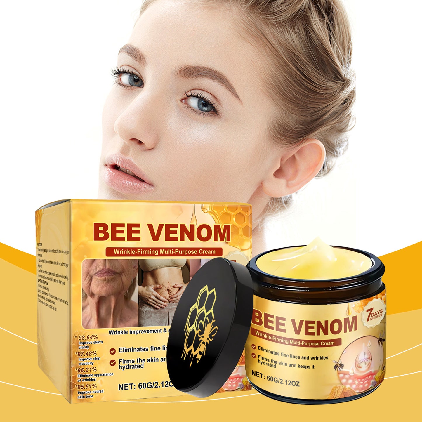 Anti-Aging Bee Venom Body Cream - Moisturizing Facial & Body Skin Care