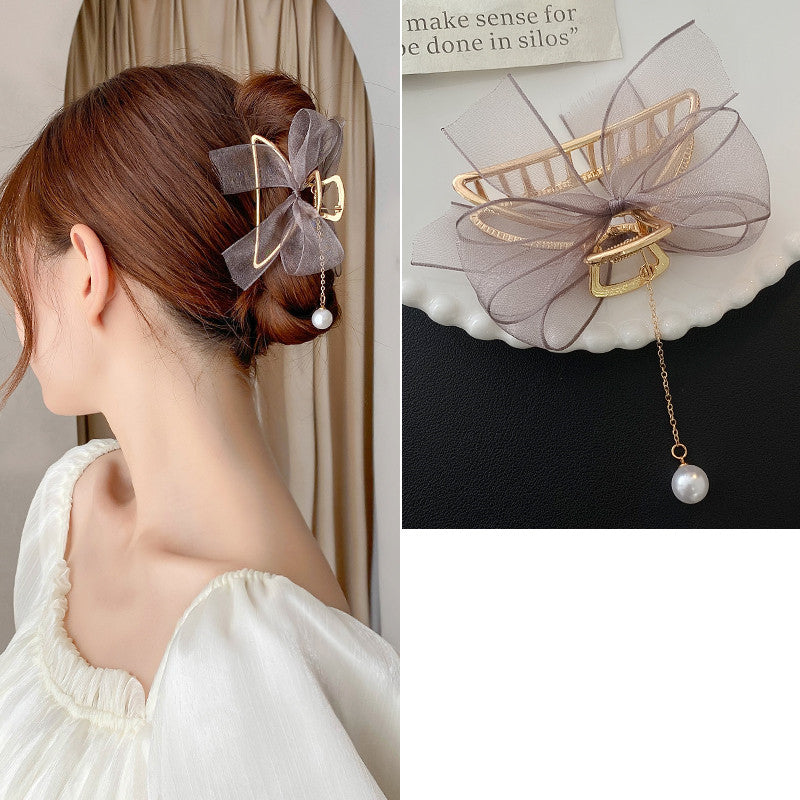 Hair Catch Clip - Metal Bow & Butterfly Designs