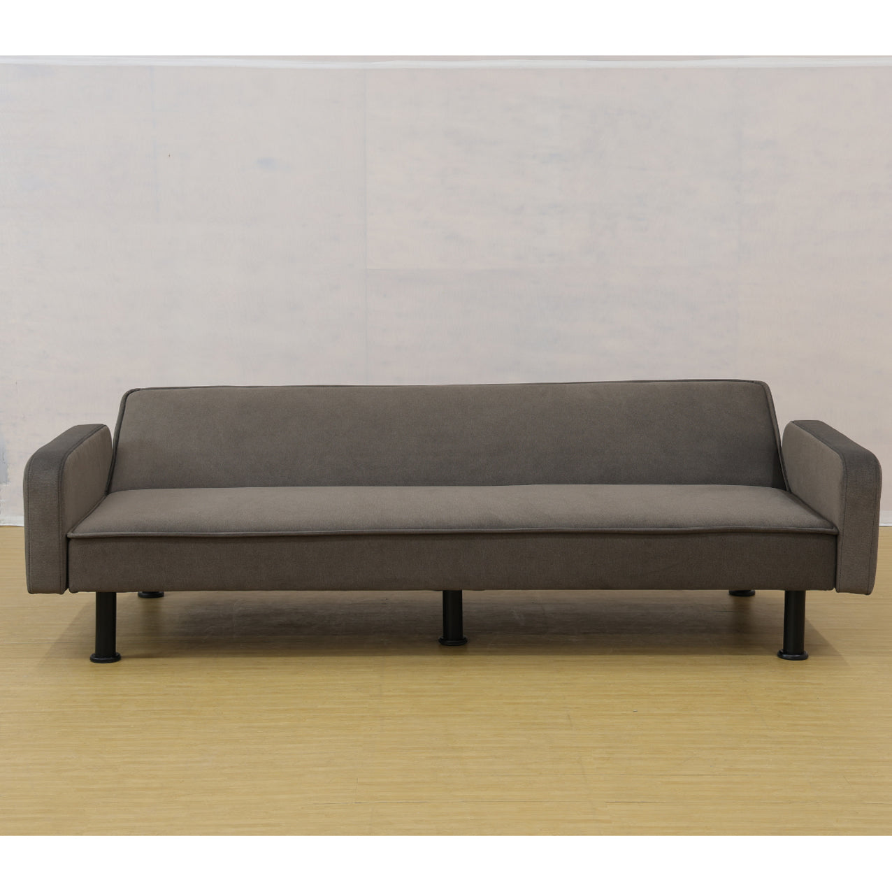 Flannel Sofabed for Living Room - Adjustable Brown Couch