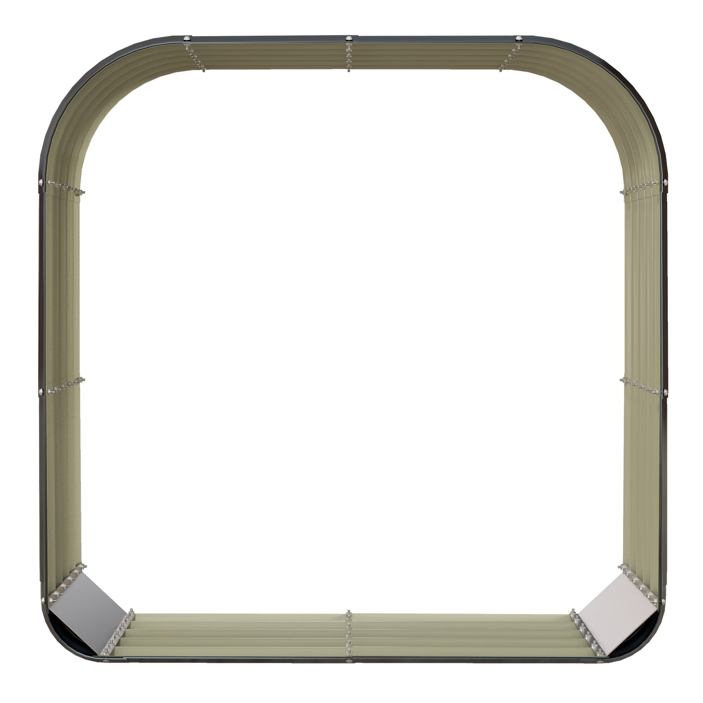 Galvanized Steel Firewood Storage Rack with Rubberized Edges - Weather Resistant Garden Tool