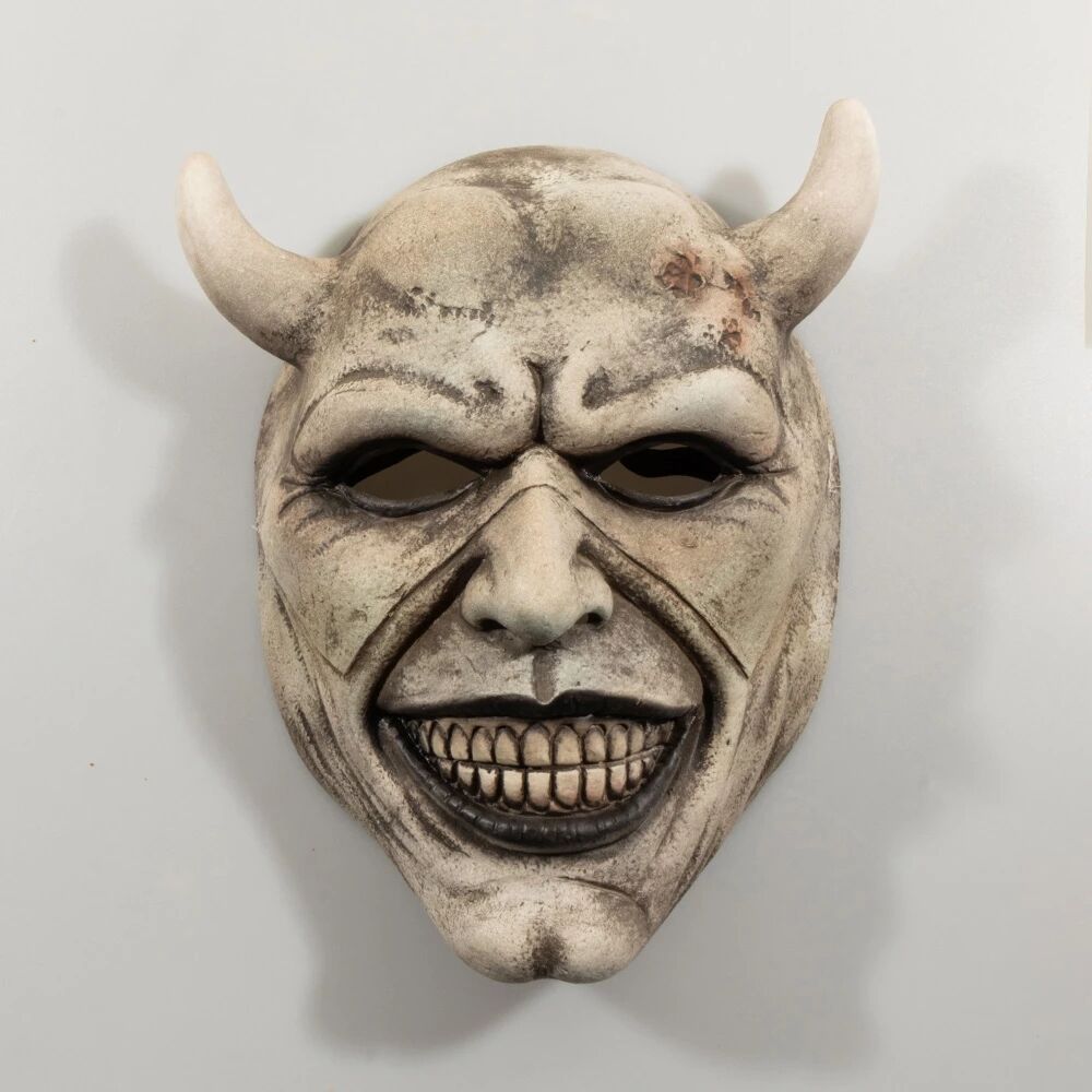Black Latex Mask Headgear for Halloween and Party Costumes - Split Design