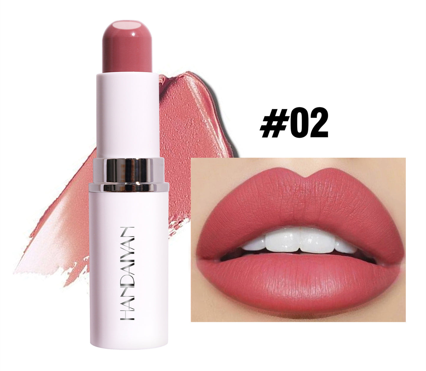 Two-in-One Matte Lipstick for Moisturizing & Long-Lasting Color - Female Makeup