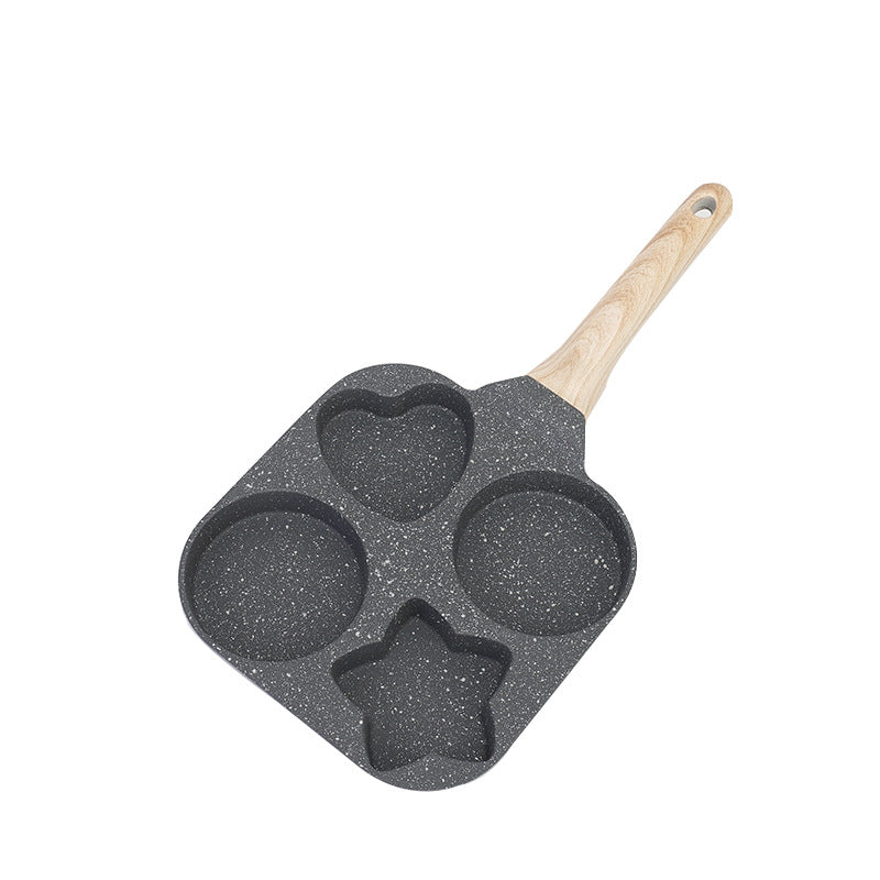 Non-Stick Portable Maifan Stone Frying Pan - Multi-Color, 18.3x18.3cm