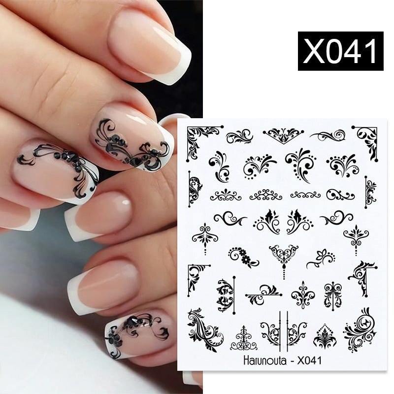 Nail Art Butterfly Sticker Flower Leaf Decal Kit - Assorted Formats