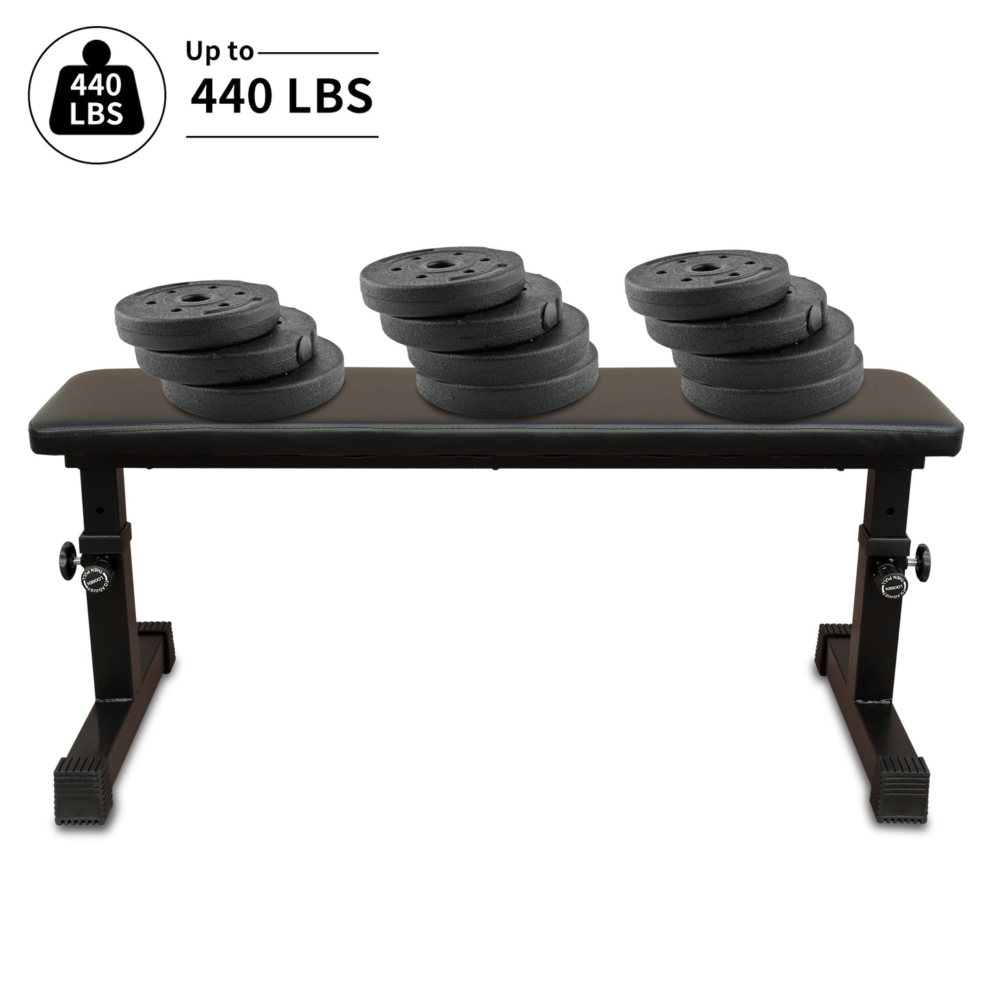 Flat Weight Bench for Strength Training - 5 Adjustable Heights