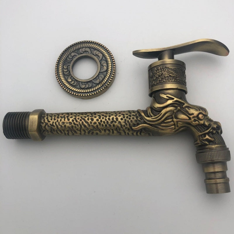 Antique Zinc Alloy Wall-Mounted Faucet for Home & Garden