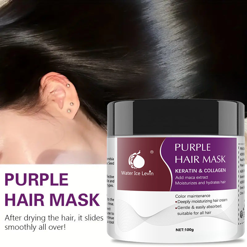 Portable Home Purple Deep Cleansing Soft Hair Mask