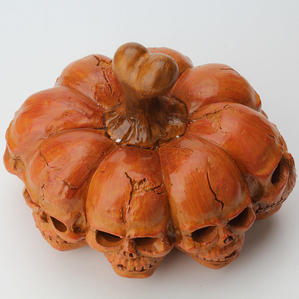 Halloween Skull Pumpkin Lantern - Portable Horror Decoration for Parties