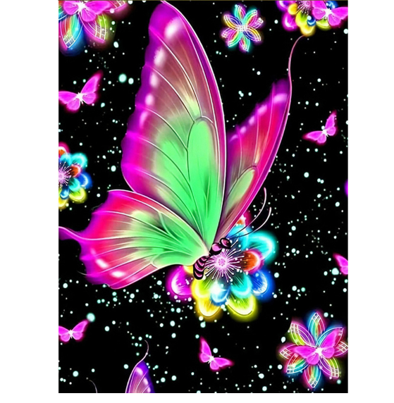 Modern Butterfly Wall Art Canvas Painting 30x40cm - Abstract Home Decor