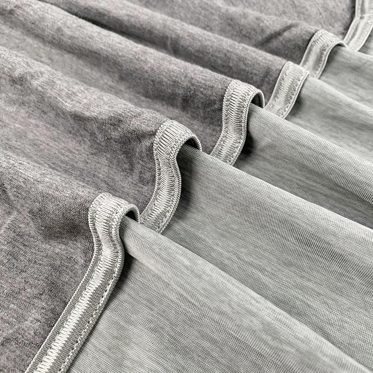 Cooling Cotton Blanket 150x200cm Washable Gray Bedding for Spring and Summer