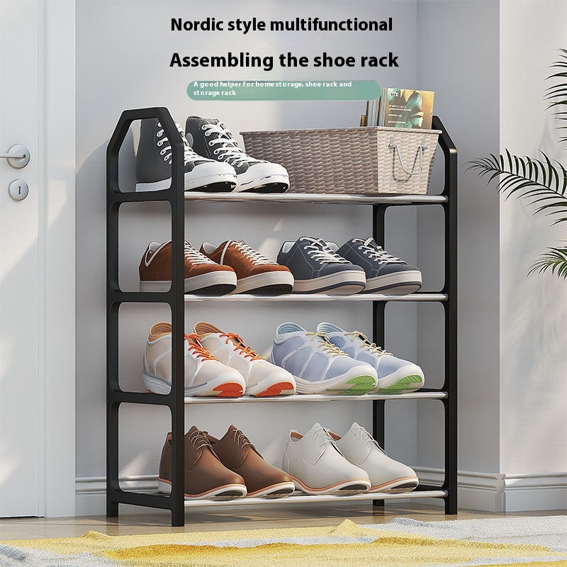 Trapezoidal Home Shoe Cabinet with 4-5 Layers, Foldable Storage Organizer
