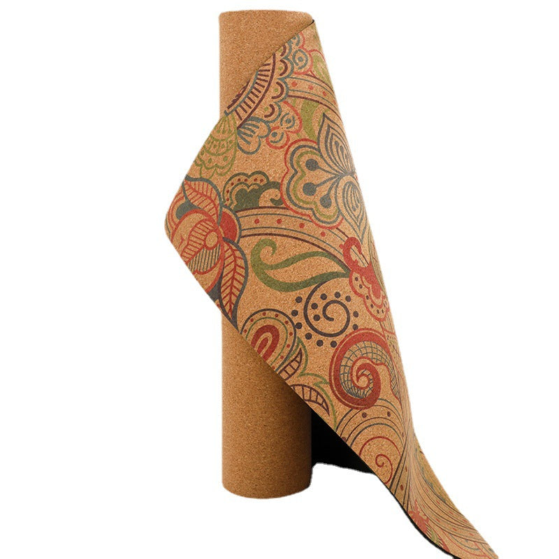 Non-Slip Rubber Yoga Mat Sweat-Absorbent Exercise Mat 183x66cm