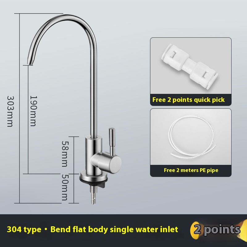 Kitchen Faucet Stainless Steel Modern Sink Tap Black Finish