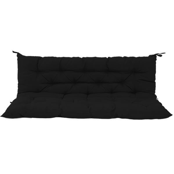 70-Inch Waterproof Outdoor Swing Cushion - 4 Inch Thick, Black