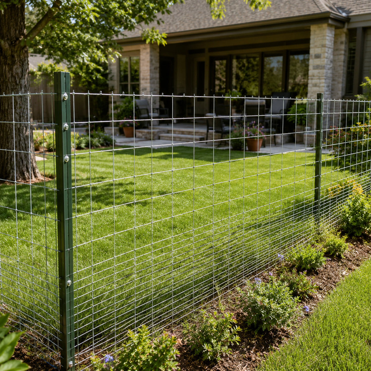 Heavy-Duty Galvanized Wire Fence - 5ft x 164ft for Cattle & Livestock