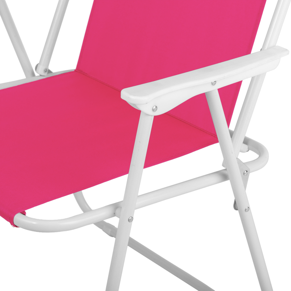 Folding Beach Chair with Detachable Umbrella - XL Size, Pink