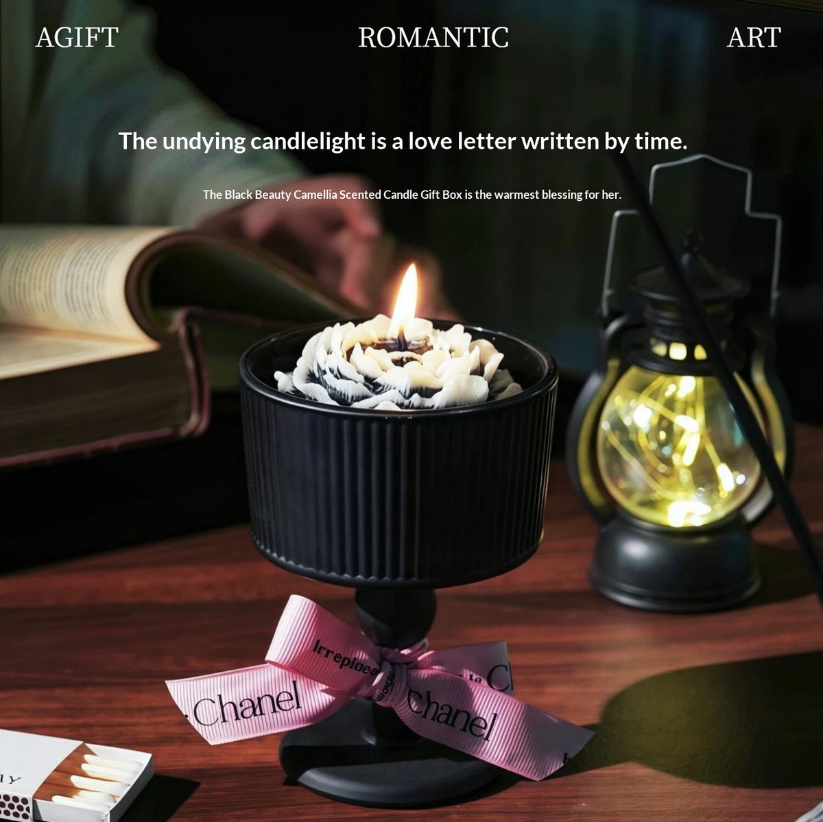 French Camellia Scented Candle Gift Set - Aromatherapy Home Fragrance