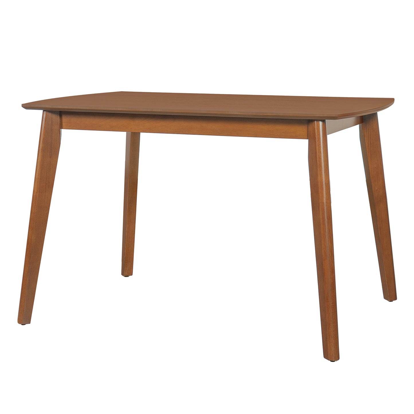 Farmhouse Dining Table Set for 4 with Upholstered Chairs - Brown & Beige