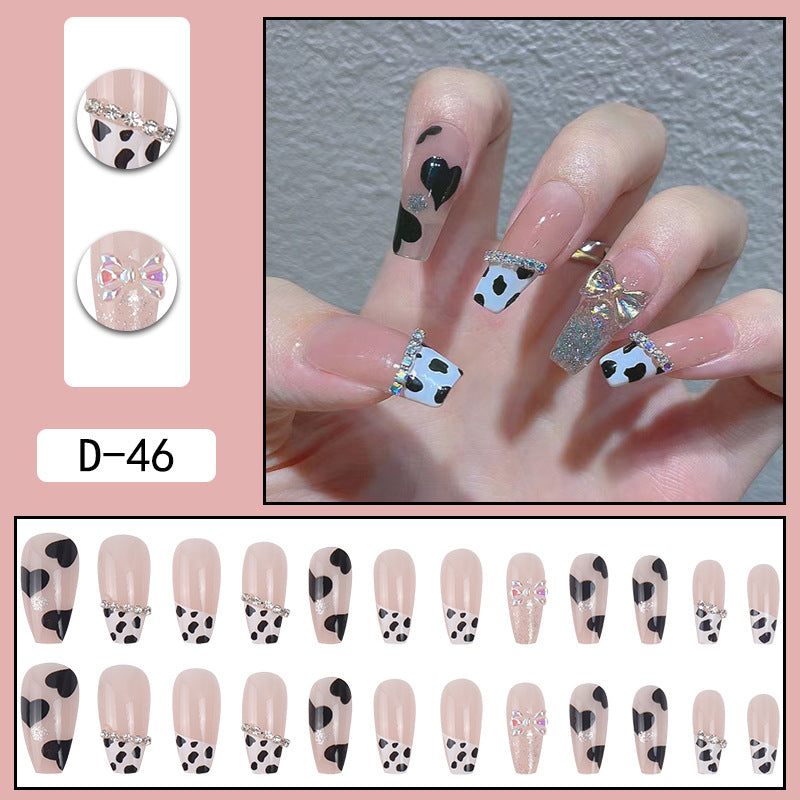 Wearable Nail Art Patches Set with Glue - Translucent Ice & Color Variants