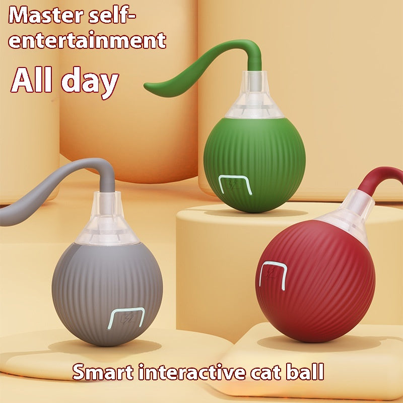 Interactive Cat Toy Ball with Multiple Modes and Realistic Sounds - Fun Pet Chase Toy