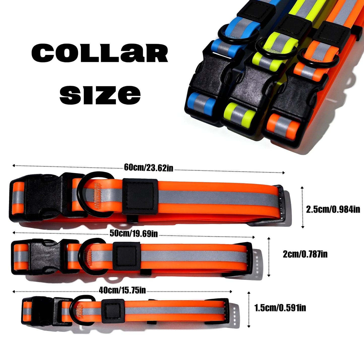 Reflective Pet Leash Set for Nighttime Safety - Waterproof & Durable