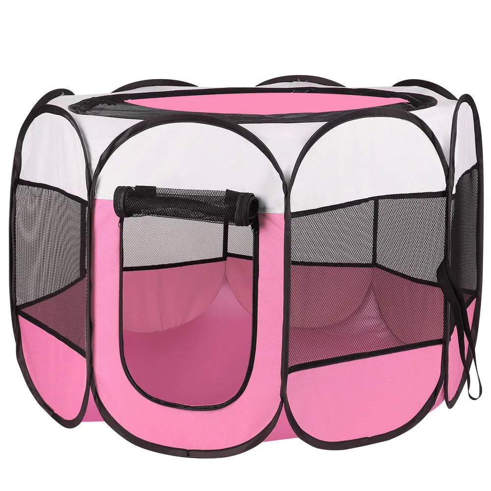 Foldable Pet Playpen for Dogs Cats and Small Pets - Water-Resistant Indoor Outdoor Kennel