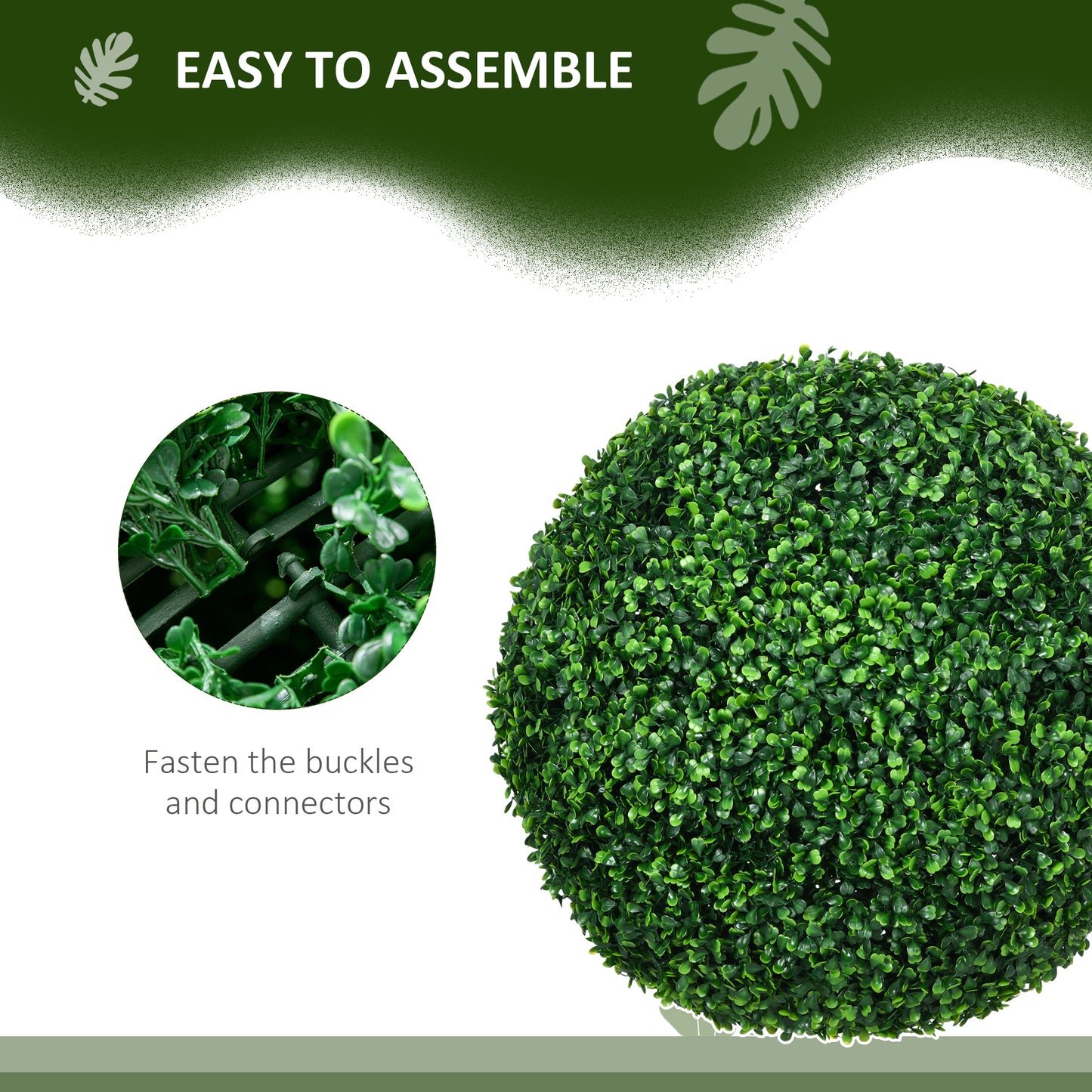Artificial Boxwood Topiary Balls - 19.75 Inch Set of 2